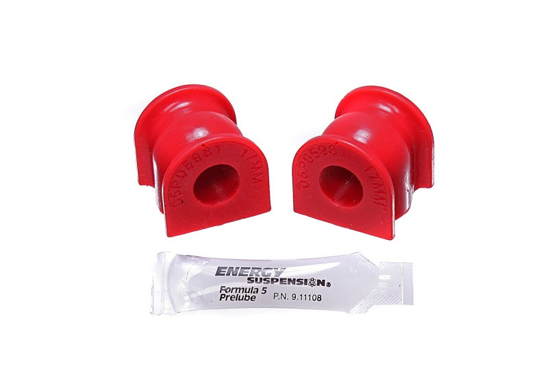 Ensemble de bagues de barre stabilisatrice arrière 17 mm pour Honda Civic SI 06-11 Energy Suspension - Rouge