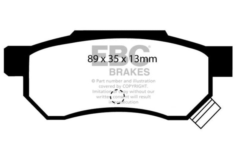 Plaquettes de frein arrière EBC Greenstuff pour Acura Integra 1.7 Vtec 92-94