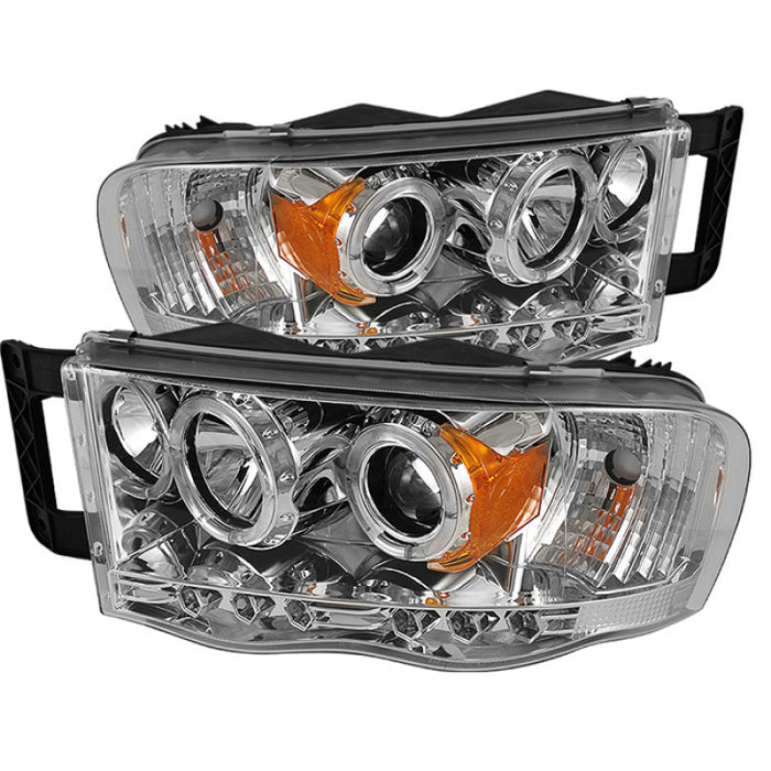 Phares de projecteur Spyder Dodge Ram 1500 02-05/Ram 2500 03-05 LED Halo LED Chrm PRO-YD-DR02-HL-C