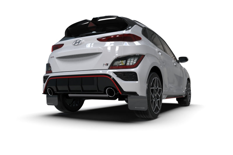 Garde-boue Rally Armor 2022 Hyundai Kona N Black UR avec logo gris