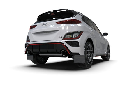 Garde-boue Rally Armor 2022 Hyundai Kona N Black UR avec logo blanc