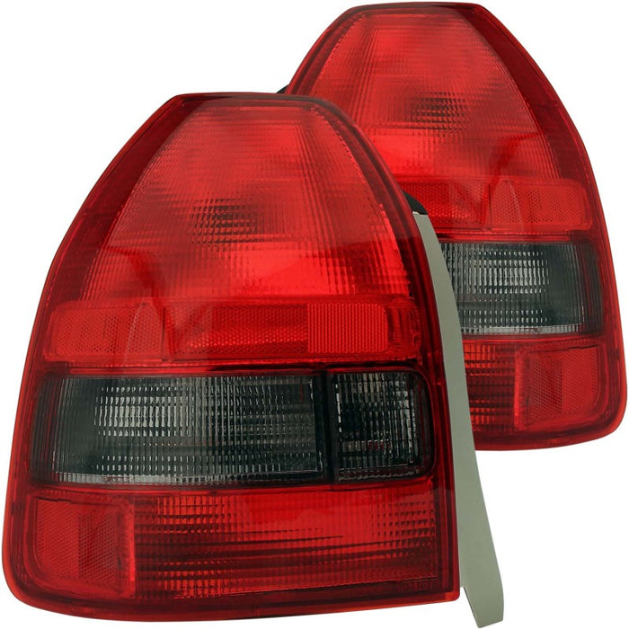 Feux arrière ANZO Honda Civic 1996-2000 Rouge/Fumée