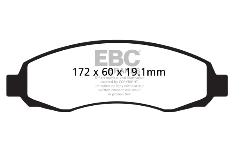 Plaquettes de frein avant EBC 03-04 Dodge Dakota 2WD 3.7 Yellowstuff