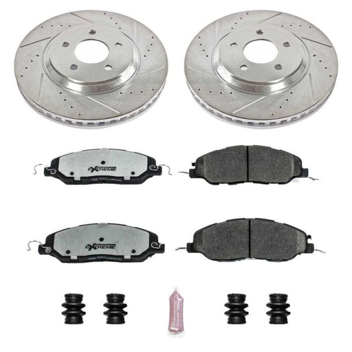 Power Stop 11-14 Ford Mustang Front Z26 Street Warrior Brake Kit