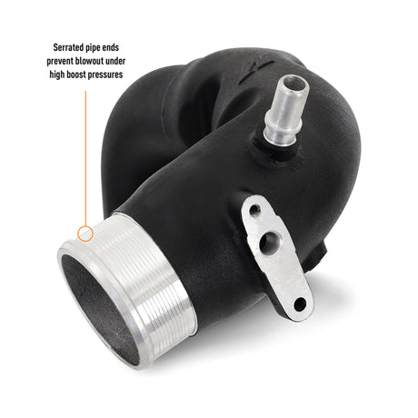 Kit de mise à niveau du tuyau de refroidisseur intermédiaire à montage surélevé Mishimoto 2021+ Ford Bronco 2,7 L - Noir froissé