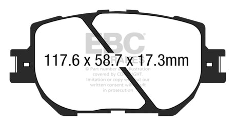 Plaquettes de frein avant EBC 14+ Lexus IS250 2.5 Ultimax2