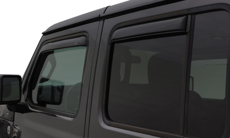 Déflecteurs de vitres avant et arrière AVS 07-18 Jeep Wrangler Unlimited Ventvisor 4 pièces - Fumé