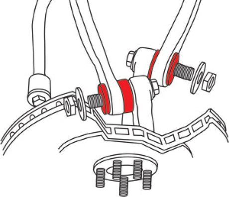 Kit de bagues de bras de suspension supérieur arrière SPC Performance 05-12 Chrysler 300/Charger/09-12 Challenger