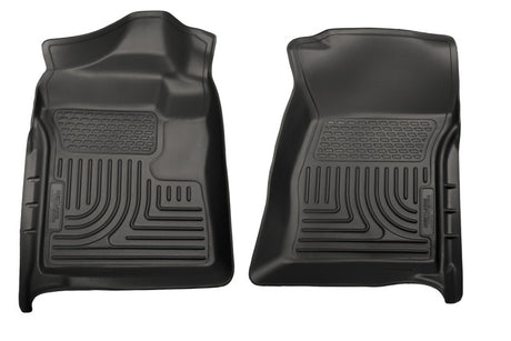 Revêtements de sol noirs Husky Liners 07-12 pour Chevrolet Silverado/GMC Sierra à cabine standard WeatherBeater