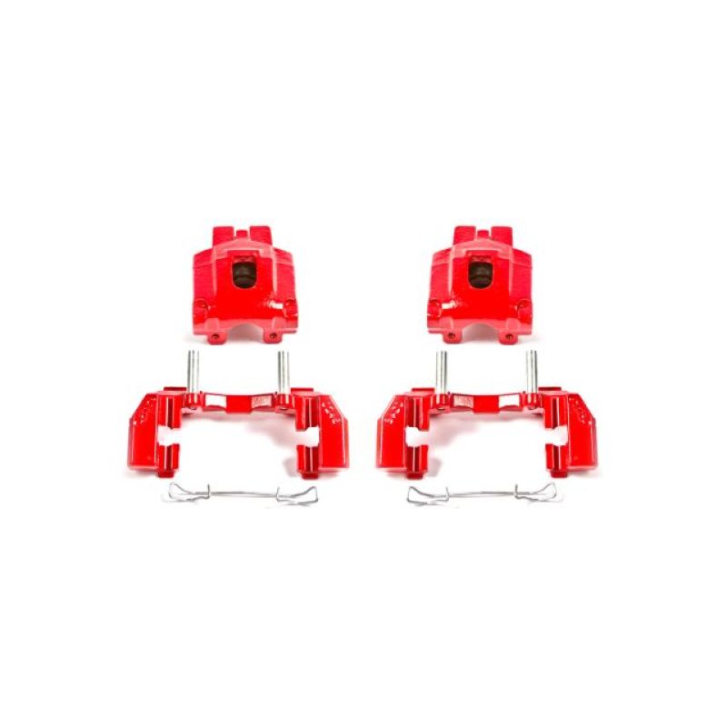 Étriers arrière rouges Power Stop 99-04 Jeep Grand Cherokee avec supports - Paire