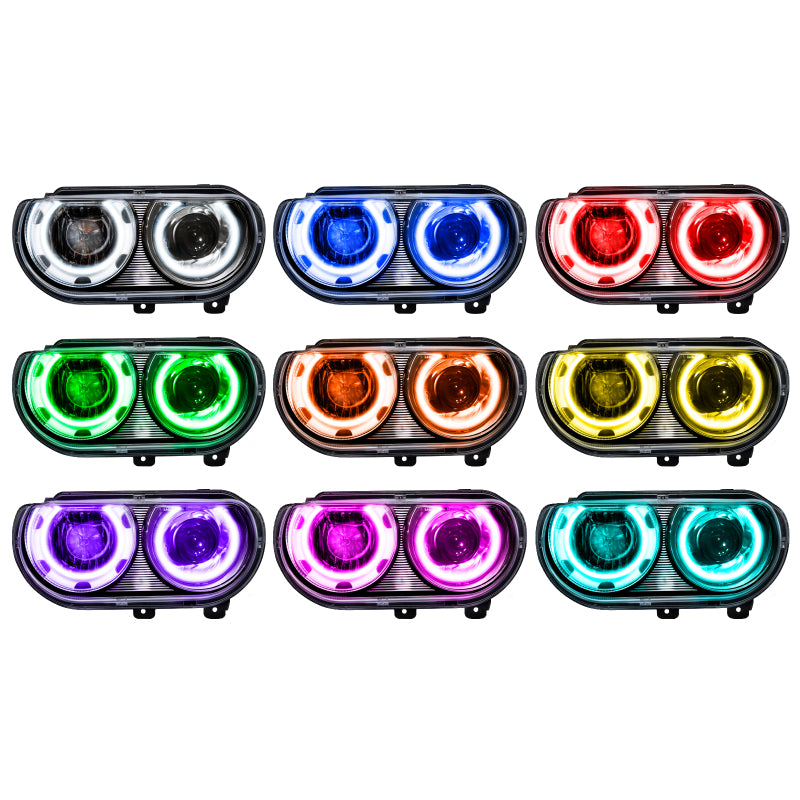 Oracle 08-14 Dodge Challenger SMD HL (HID Style) - ColorSHIFT w/ Simple Controller