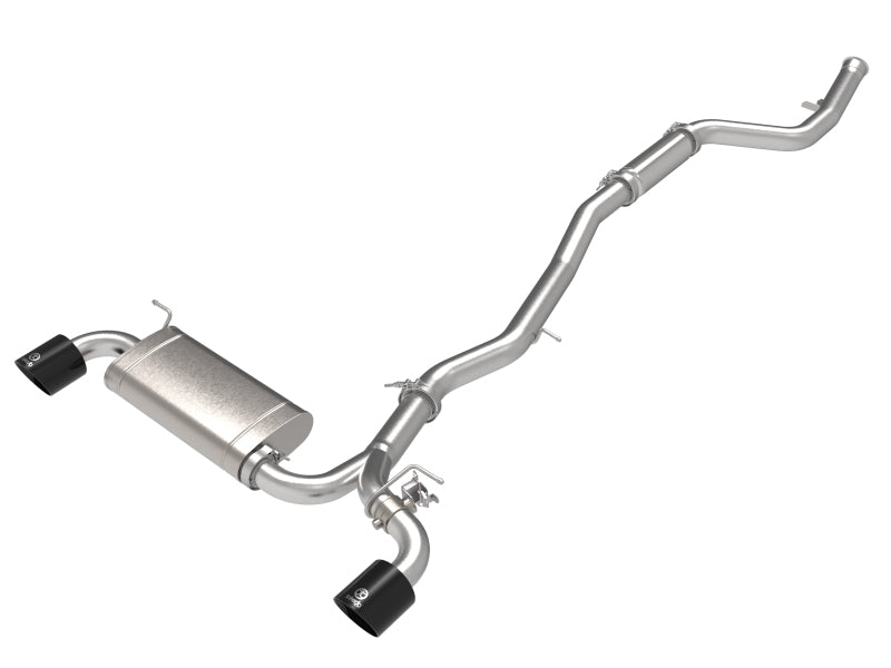 aFe POWER Takeda 2021 Toyota Supra 2.0L (t) 2.5in-3in 304 SS CB Échappement avec embouts noirs