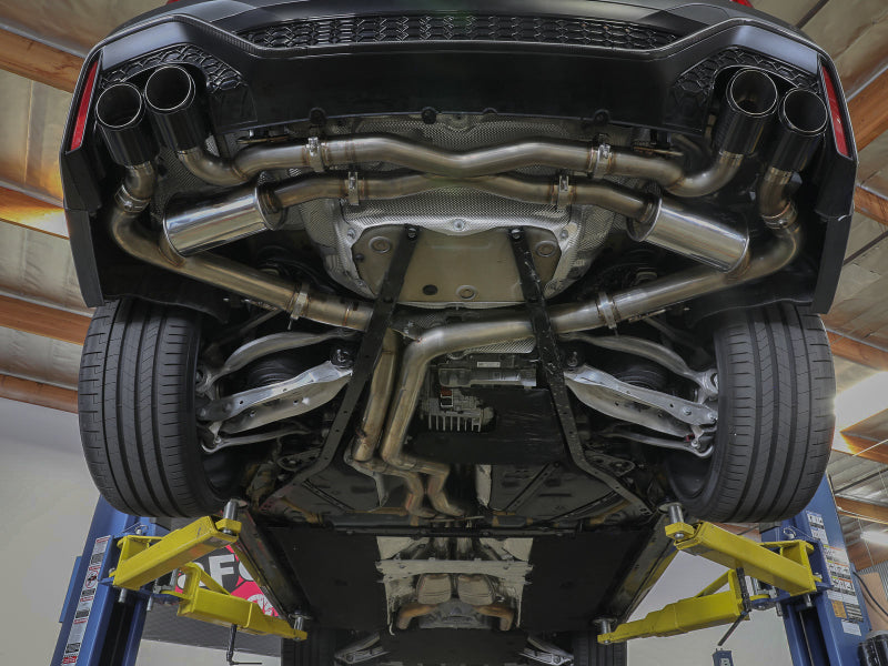 aFe 20-22 Audi RS6 Avant V8 4L (tt) MACH Force-Xp 3 pouces à 2,5 pouces 304 SS Cat-Back avec embout noir