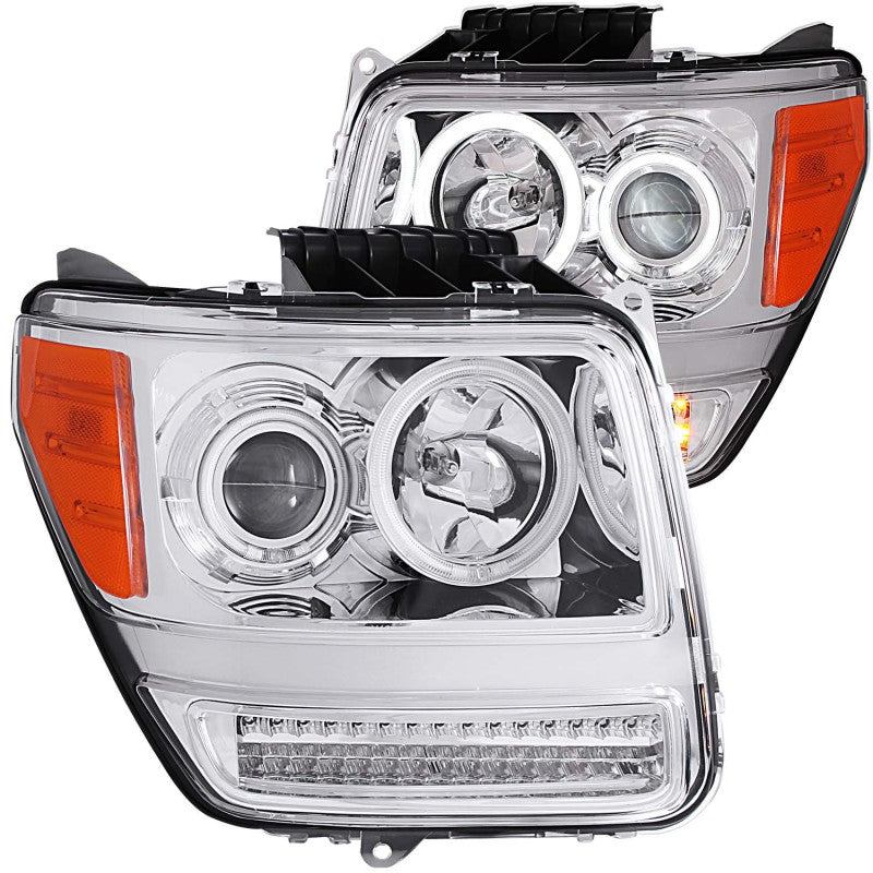 ANZO 2007-2012 Dodge Nitro Phares de projecteur avec halo chromé (CCFL) G2
