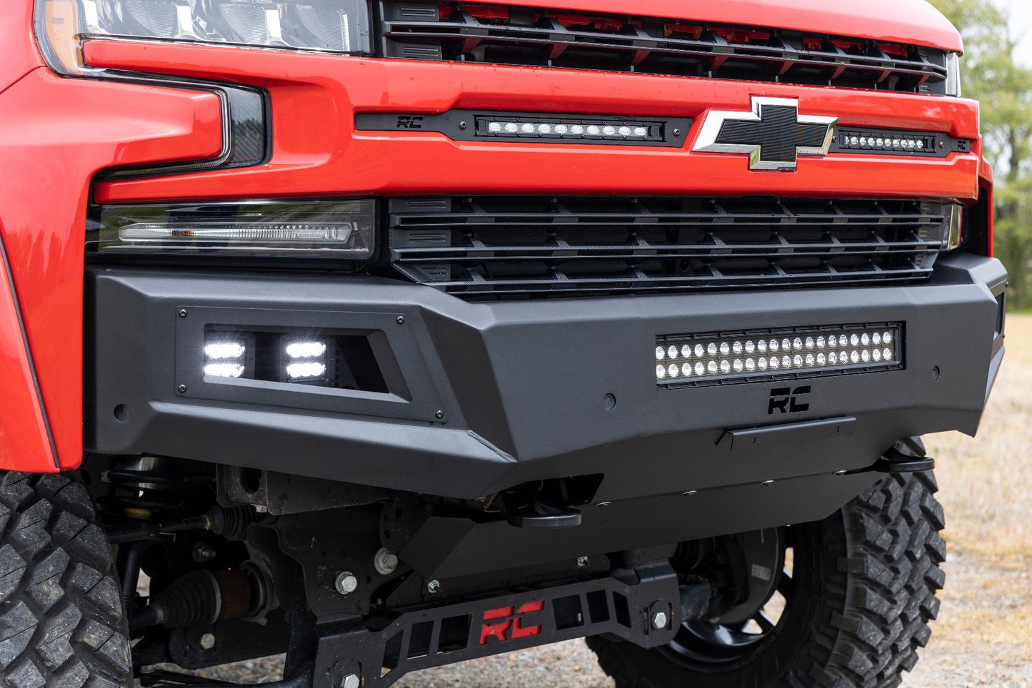 High Clearance Front Bumper | LED Lights & Skid Plate | Chevy Silverado 1500 (19-22)