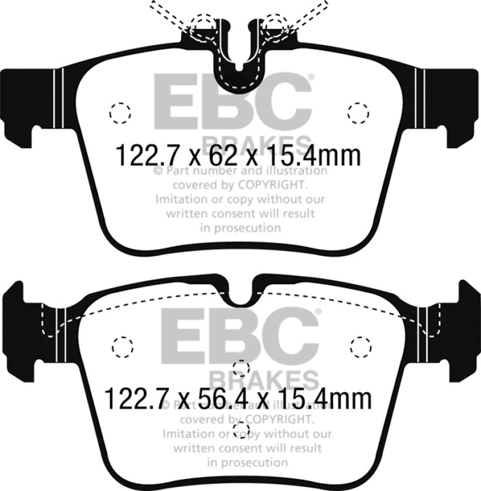 Plaquettes de frein arrière EBC 15+ Mercedes-Benz C300 (W205) 2.0 Turbo 4-matic Yellowstuff