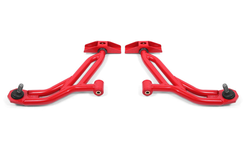 BMR 10-14 Ford Mustang / Shelby GT500 Non-Adj. Lower A-Arms (Poly/Delrin) - Red BMR Suspension