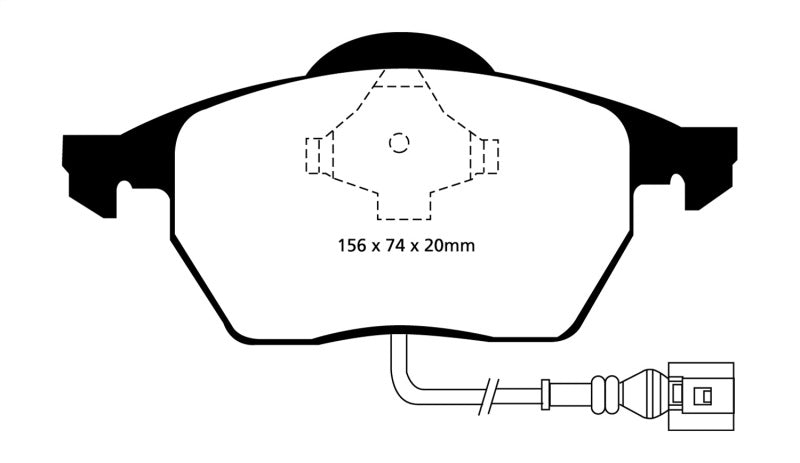 EBC 99-06 Audi TT 1.8 Turbo Redstuff Front Brake Pads