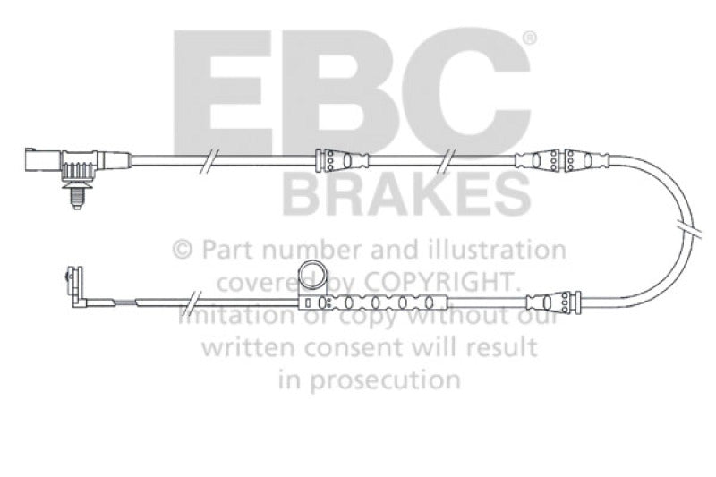 Câbles d'usure avant EBC 2005-2006 Land Rover Range Rover Sport 4.2L Supercharged