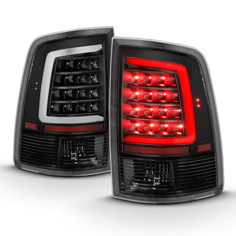 Feu arrière à LED ANZO 2009-2018 Dodge Ram 1500 style planche noir avec lentille transparente