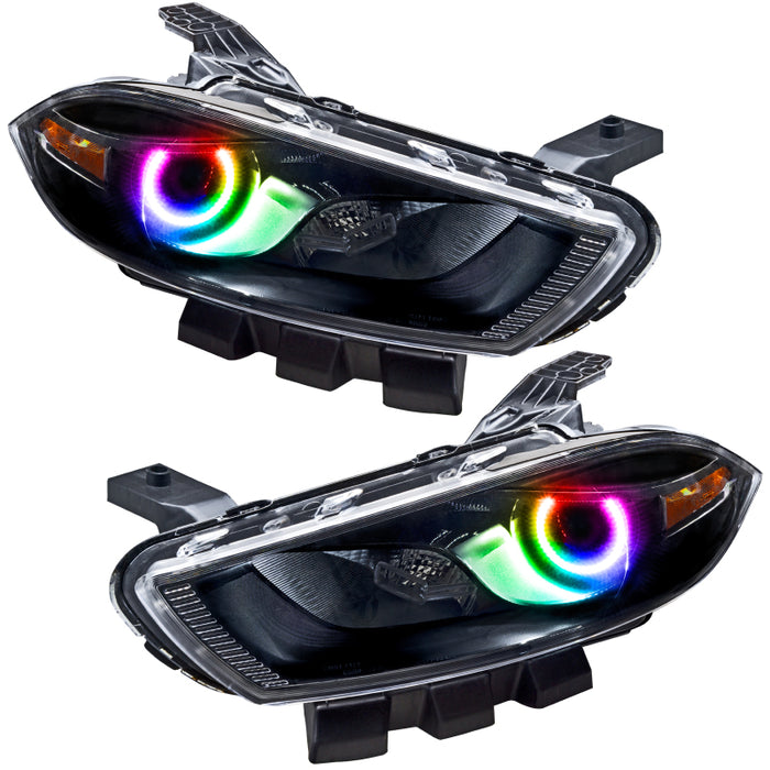 Oracle 13-14 Dodge Dart (HID Style) SMD HL - Black - ColorSHIFT w/ Simple Controller SEE WARRANTY