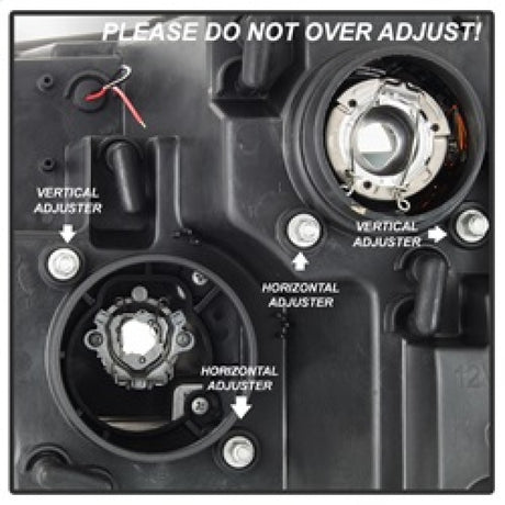 Phares Spyder 09-16 Dodge Ram 1500 Version 2 Barre lumineuse DRL Noir PRO-YD-DR09V2-LBDRL-BK