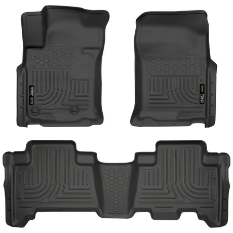 Revêtements de sol noirs Husky Liners 10-12 pour Toyota 4Runner/Lexus GX460 WeatherBeater Combo