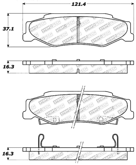 Plaquettes de frein arrière StopTech Performance pour Cadillac XLR/XLR-V 04-08 et Chevrolet Corvette 97-10