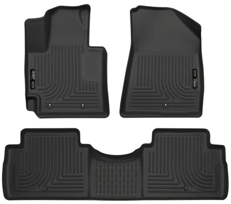 Revêtements de sol avant et 2e sièges noirs Husky Liners 2016 Kia Soul Weatherbeater (couverture des pieds)
