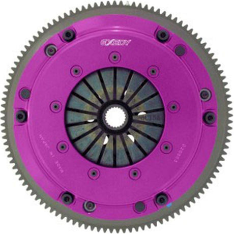 Embrayage à disque central rigide Exedy 2004-2006 Scion Xa L4 Hyper Single Carbon-R avec couvercle à poussoir