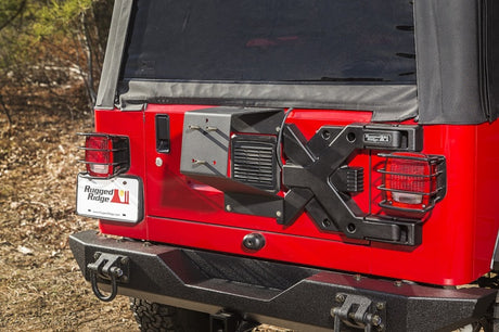 Porte-pneus Rugged Ridge Spartacus HD, montage sur roue 87-06 YJ/TJ
