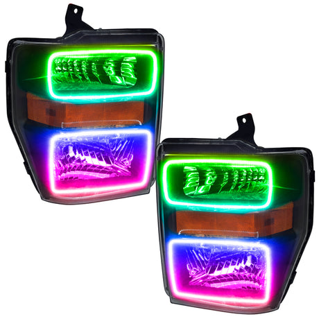 Oracle 08-10 Ford F250/350 LED HL - Noir - ColorSHIFT VOIR LA GARANTIE