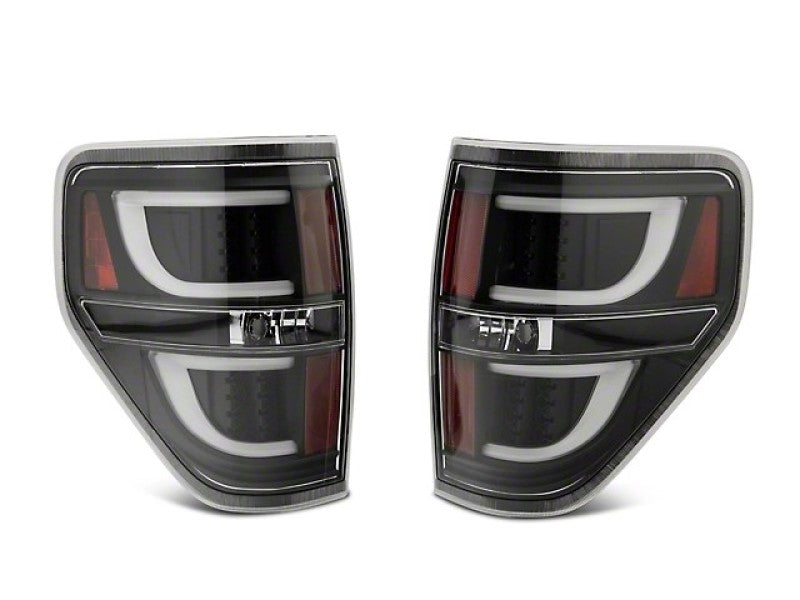 Feux arrière à LED Raxiom 09-14 Ford F-150 Styleside G2 - Boîtier noir (lentille transparente)