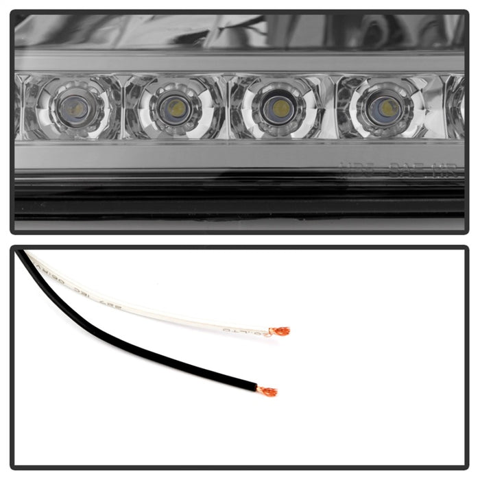 Phares Xtune en cristal avec coins à LED transparents pour Ford F150 97-03, fumés HD-ON-FF15097-LED-SET-SM