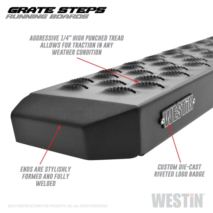 Marchepieds Westin Grate Steps 68 po – Noir texturé