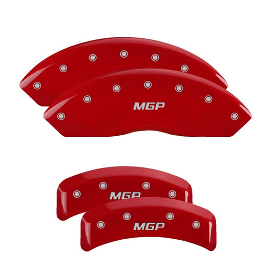 MGP 4 Caliper Covers Engraved Front & Rear MGP Yellow finish black ch