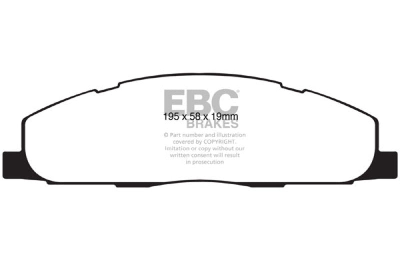 Plaquettes de frein arrière extra-robustes EBC 09-11 Dodge Ram 2500 Pick-up 5.7 2WD/4WD