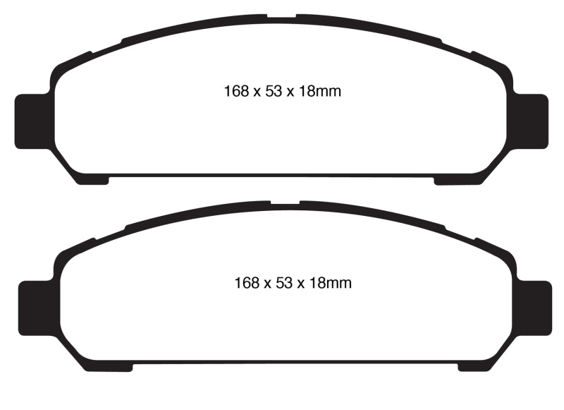 Plaquettes de frein avant EBC 08+ Toyota Venza 2.7 Greenstuff