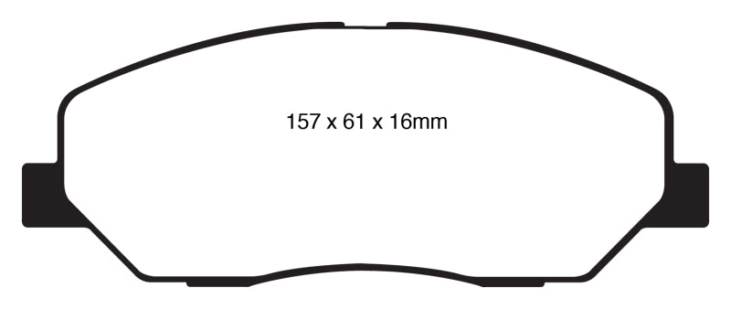 Plaquettes de frein avant EBC 08-10 Hyundai Genesis 3.8 Yellowstuff