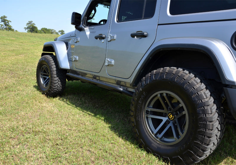 Marchepieds coulissants N-Fab Trail 2020 Jeep Wrangler Gladiator JT 4 portes tous les lits - SRW - Noir texturé