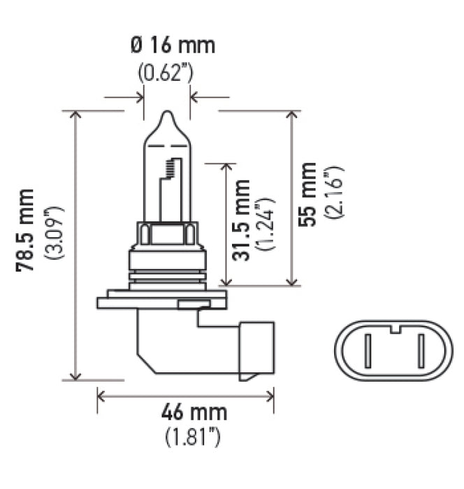 Ampoule jaune xénon Hella Optilux HB3 9005 12V/65W XY