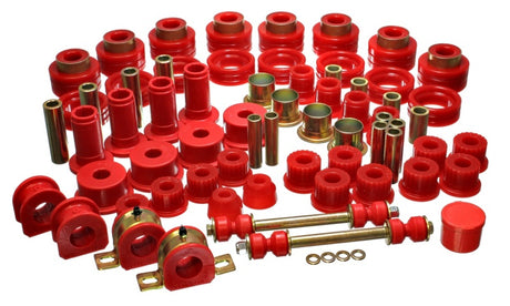 Suspension énergétique 94-01 Dodge Ram 1500 2WD / 94-02 Ram 2500/3500 2WD Bague principale Hyper-flex rouge S
