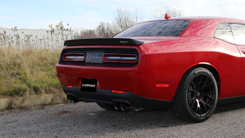 Échappement arrière double avec embouts noirs de 3,5 pouces pour Dodge Challenger Hellcat Corsa 15-17