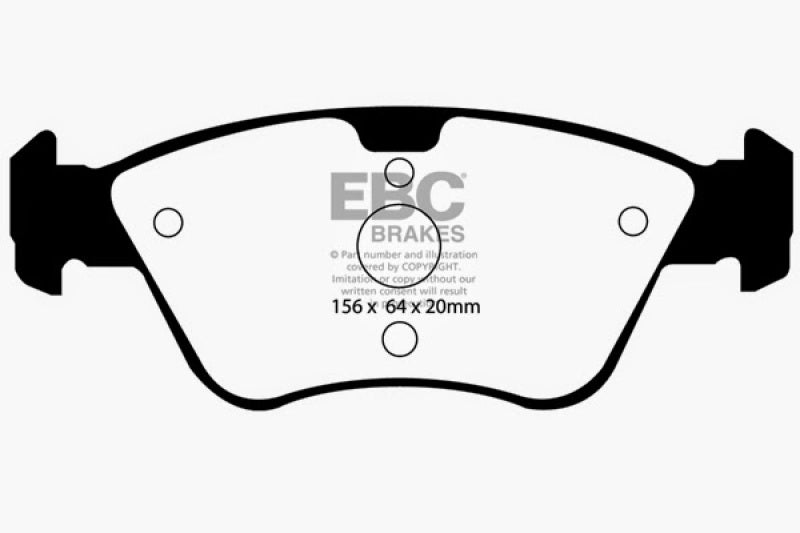 Plaquettes de frein avant EBC 03-08 Chrysler Crossfire 3.2 Greenstuff