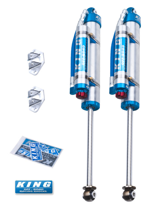 King Shocks 07-18 Jeep Wrangler JK Amortisseurs arrière 2,5 Dia Piggy Hose Res 0-2in Lift avec ajusteur (paire)