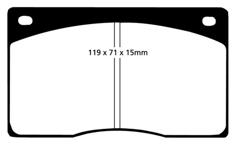 Plaquettes de frein avant Redstuff EBC 93-97 Aston Martin DB7 3.2 Supercharged