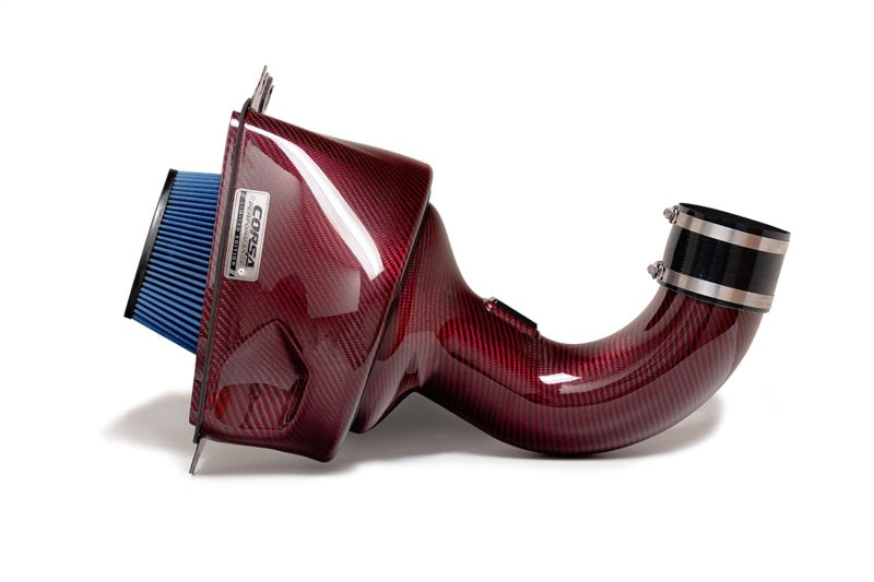 Prise d'air en fibre de carbone rouge pour Chevrolet Corvette C7 6,2 L V8 Corsa 14-19 (ne convient pas aux Z06/ZR1)