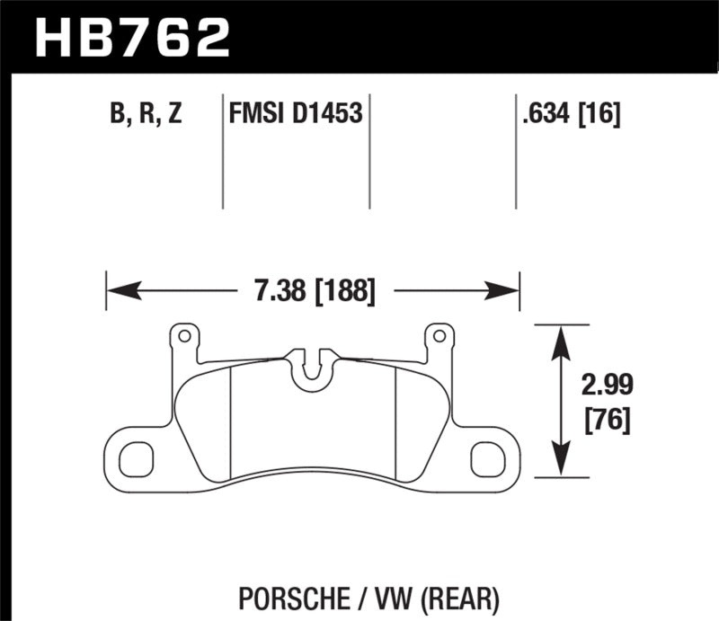 Plaquettes de frein arrière pour Porsche Cayenne HPS 5.0 2015 Hawk