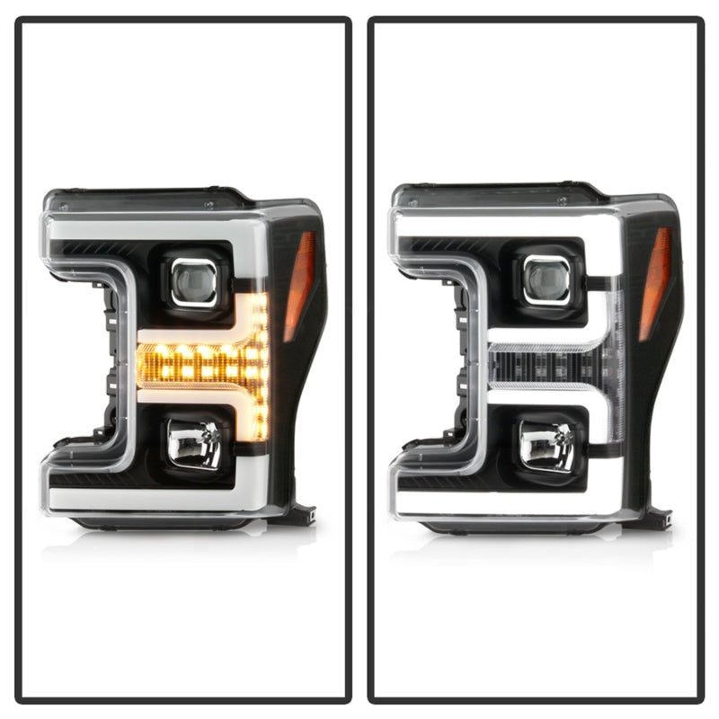 Phares de projecteur Spyder Ford F-250/F-350/F450 Super Duty 17-18 Noir PRO-YD-FS17-SBSEQ-BK