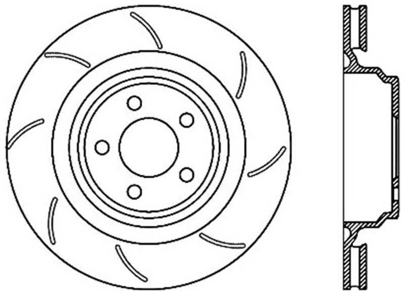 Rotor arrière droit percé et fendu StopTech SportStop 06-09 Chrysler SRT-8